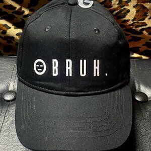 Bruh Black Adjustable Baseball Cap Hat Funny
